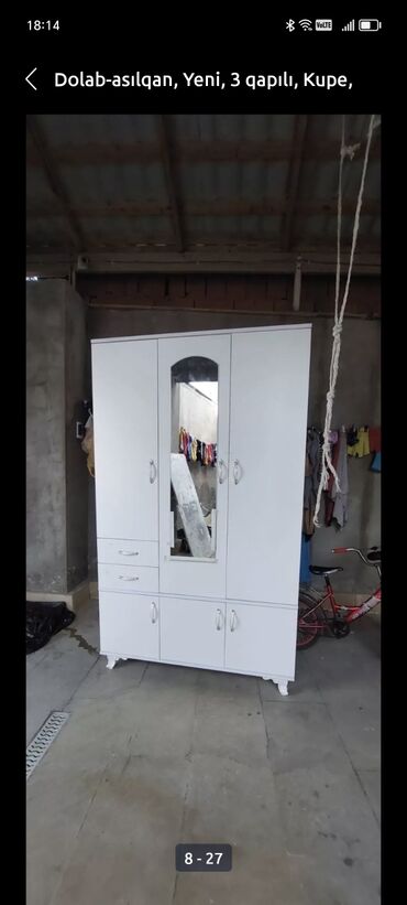Dolablar: Yeni, Açılan, 3 qapılı Düz dolab, Qarderob, paltar dolabı, Azərbaycan — 12