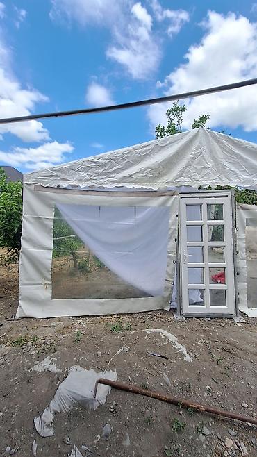 Çadırlar: Magar seliqeli magardi 18 metirdi her bir avadanligi var qabi stollari — 2