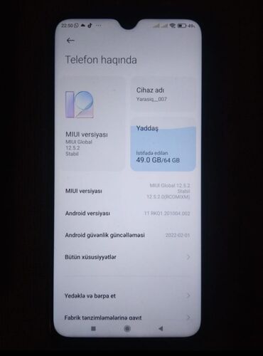 Xiaomi: Xiaomi Redmi Note 8, 64 GB, rəng - Qara, 
 Barmaq izi