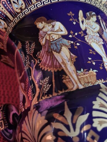 Ostali kućni dekor: Cup,vaza vintaz nov grcki,porcelanski,rucno oslikan 24 kar.zlatom — 17