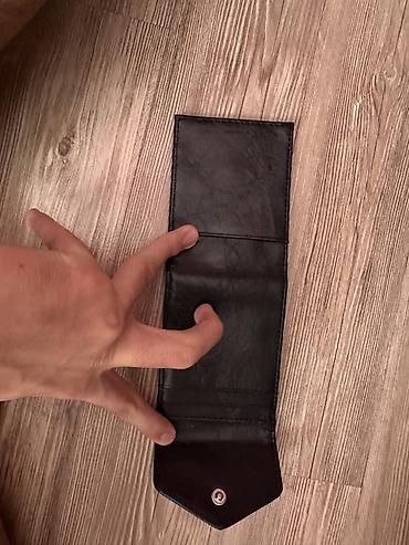 Portmone, pulqabıları: Minimalist kartlıq/cüzdan - Material: qara rəngli süni dəri - — 3