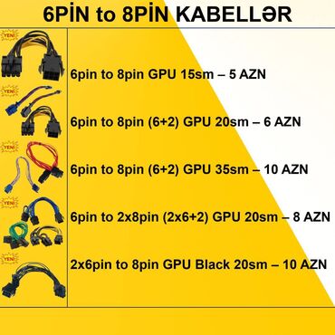 far cry 5: Kabellər "6pin Original" ⭐6pin to 8pin GPU 15sm – 5 AZN ⭐6pin to 8pin