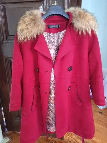 oversayz palto: Palto XL (EU 42), rəng - Qırmızı