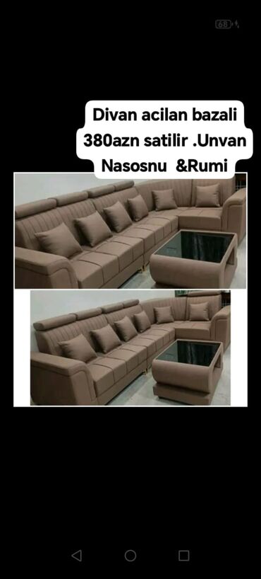Информатика: Divan acilan bazali 380₼ satilir .Unvan Nasosnu &Rumi (yalnız vap