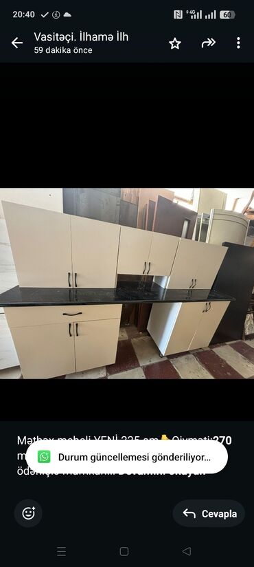 Sifarişlə divanlar: Mətbəx mebeli YENİ 225 sm👇Qiyməti:*270* man. Çatdırılma və