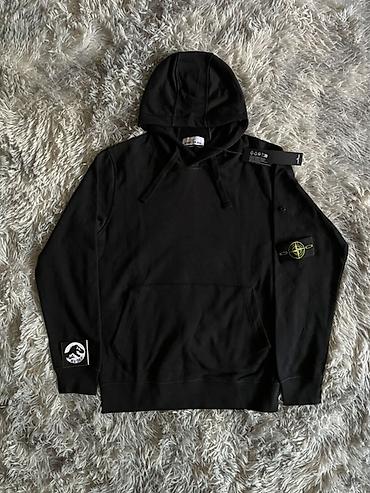 стон айлонд: Худи Stone Island чёрного цвета. Лаконичная модель с капюшоном и — 2