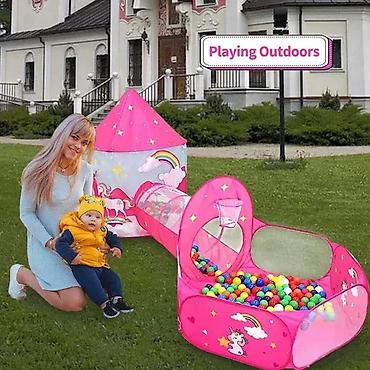 Šatori za decu: SATOR TUNEL BAZEN ZA DEVOJCICE NOVO MODEL 2025 POP-UP SISTEM | Cene — 2