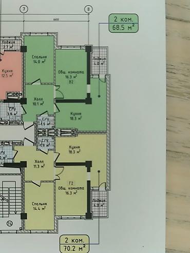 expert park: 2 комнаты, 70 м², Технопарк Элитка, 12 этаж, ПСО (под самоотделку) — 4