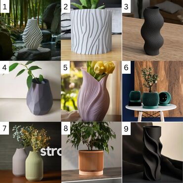 Вазы: Минималистичные 3D-печатные вазы Добавьте нотку современного — 7