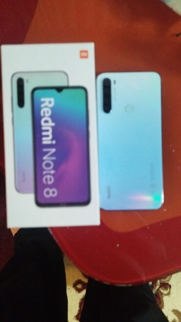 xaçmaz telefon: Xiaomi Redmi Note 8, 64 ГБ, цвет - Синий, 
 Кнопочный, Отпечаток пальца, Две SIM карты