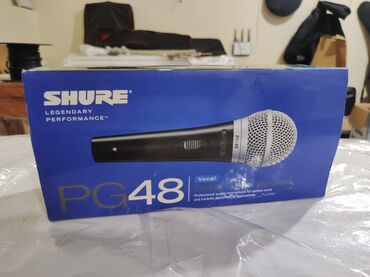 беспроводной микрофон для караоке: Shure Pg 48 Sunurlu Mikrafon Uzərində 5 metr sunur verilir Butun Səhər