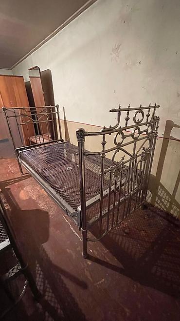 antik mebellər: Antik metal çarpayı dəsti - Material: ağır, keyfiyyətli tökmə və boru — 4