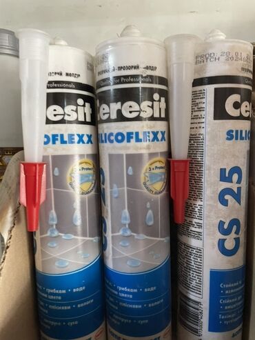 Отрезные диски: Тюбики герметика Cersit CS 25 и Cersit SilicoFlexx. Подходят для