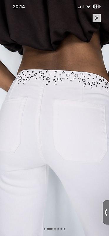 ağ şalvar: Şalvar, Bershka, S, rəng - Ağ — 2