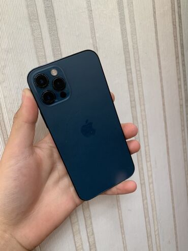 телефон рассрочку ош: IPhone 12 Pro, Б/у, 128 ГБ, Pacific Blue, Чехол, 78 %