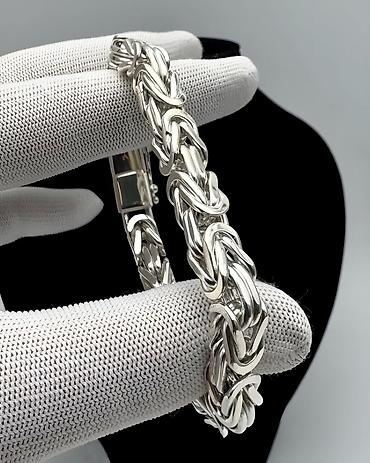 Серебряные браслеты: Серебряный браслет Лисий хвост Серебро 925 проба Вес 85 грамм Размер — 2