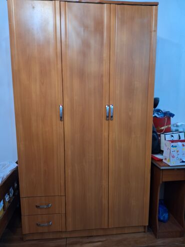 двухъярусная кровать с шкафом: Шкаф для одежды, Прямой, Дерево
