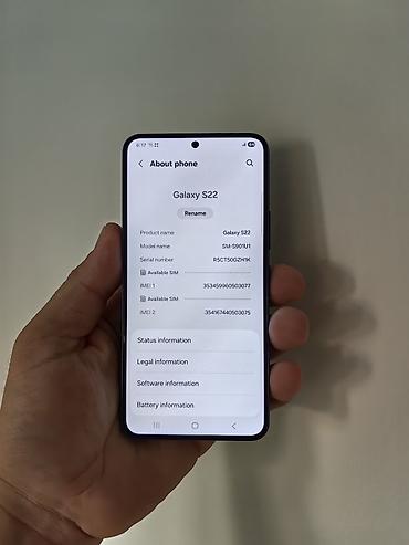 phone: Samsung S22 dual sim sim free, sa 8/128 gb memorije. Telefon ok očuvan — 5