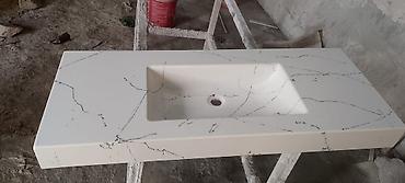 boru: Akril və süni mərmər lavabo stolüstü səthlər - Vanna otağı üçün — 1
