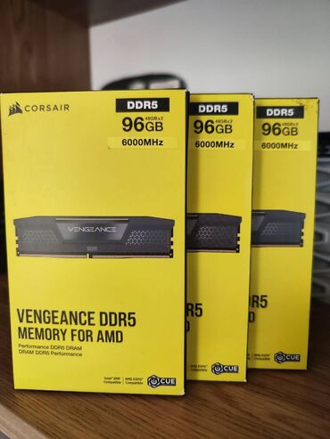 Ana platalar: Operativ yaddaş (RAM) Corsair, > 32 GB, > 4000 Mhz, DDR5, PC üçün, Yeni
