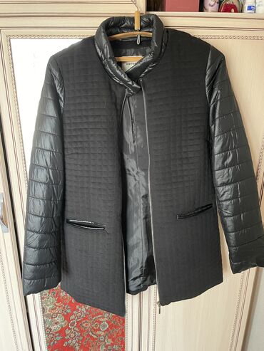 куртка осень: Кожаная куртка, Классическая модель, L (EU 40)