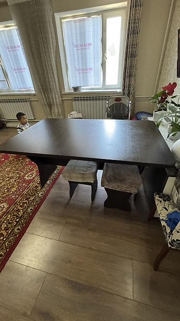 table study: Обеденный стол, прямоугольный, цвет венге. - Материал: ЛДСП/МДФ с — 3