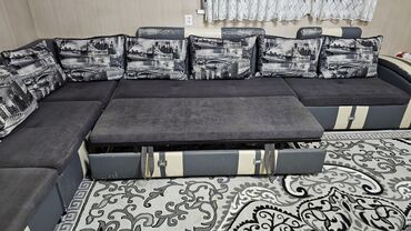 Угловые диваны: Угловой диван, C подушками — 7