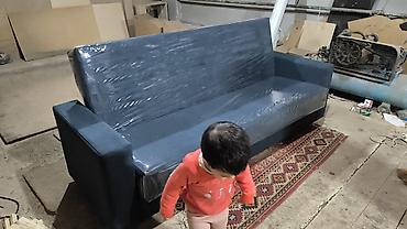 sofa: Диван прямой с раскладным механизмом-книжкой - Компактный трехместный — 5