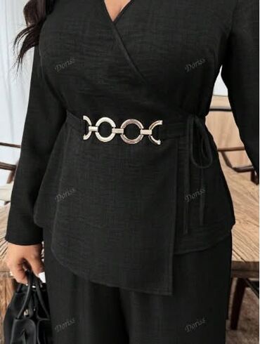 Kompleti: 🌟Damski dvodelni komplet – elegantni blejzer na preklop i široke — 3