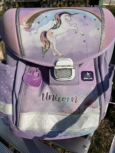 sorgaro majice: Školska torba Belmil “Unicorn” – ljubičasta - Motiv: jednorog sa — 1