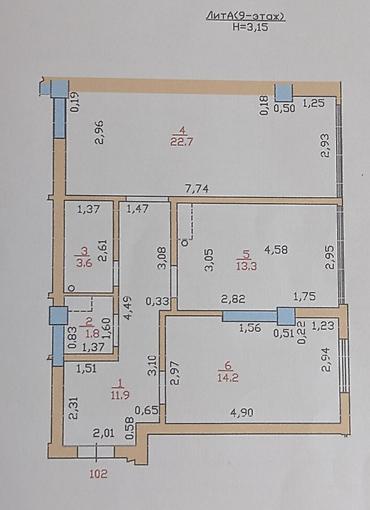 Продажа квартир: 2 комнаты, 68 м², Нижний Джал (Джал-23) Элитка, 9 этаж, Евроремонт — 18