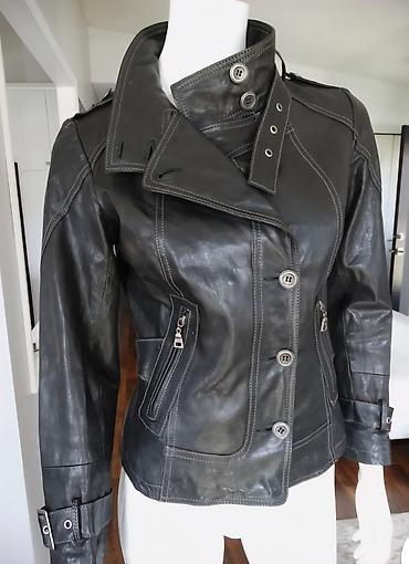 Кожаные куртки: Кожаная куртка, Натуральная кожа, Приталенная модель, M — 11