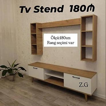 divar rəf: TV stend dəsti – 180 sm - Ölçü: 180 sm - Rəng seçimi var Tərkib: - — 1