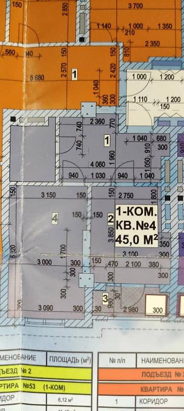 скрябина 45: 1 комната, 45 м², Филармония Элитка, 3 этаж, ПСО (под самоотделку) — 1