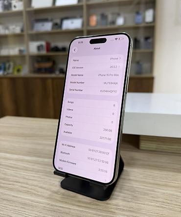 irsad telecom iphone 11 pro: IPhone 15 Pro Max, 256 GB, Natural Titanium, Zəmanət, Simsiz şarj, Face ID — 2