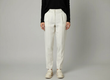 Women's Pants: Material trousers for women, size L