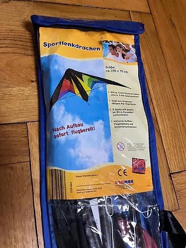 Dečije sportske igračke: Zmaј za upravljanje s dve ručke (stunt kite), trouglastog/delta — 6