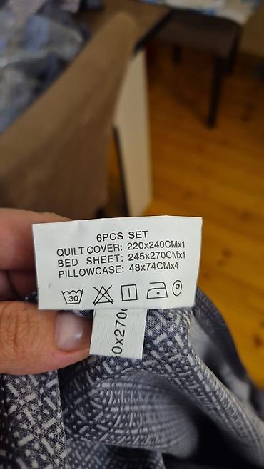 art tekstil: BARAKO 6 parça yataq dəsti - Material: 100% pambıq (etiketdə — 4