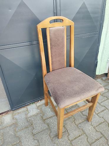 Stolice: Drvena trpezarijska stolica sa naslonom - Konstrukcija: masivno drvo — 2