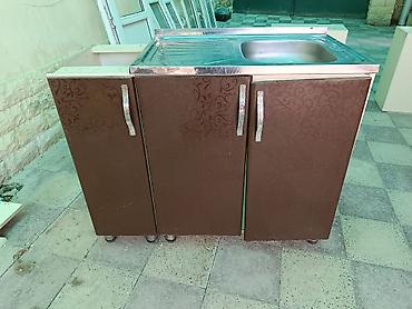 тумба для мойки: Mətbəx dolabı və metal lavabodan ibarət modul 110 en hunduru 90 - — 1