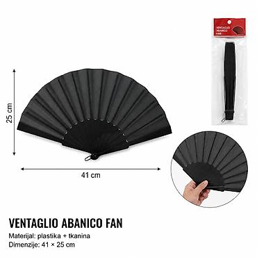 KMT Jednobojni ventilator crni 2904564 - Elegantni sklopivi