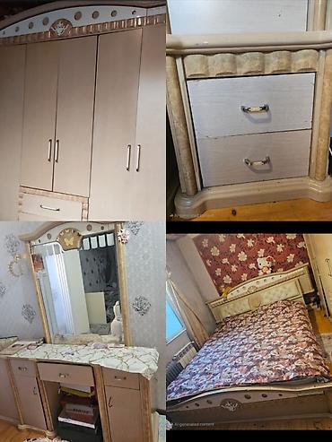 Digər mebel: MehimYataq desti 450₼. Matras var baza yoxdur. 6 qapılı dolab. Ünvan — 1