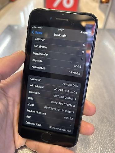 13 pro mac: IPhone 7, 32 GB, Qara, Barmaq izi — 1