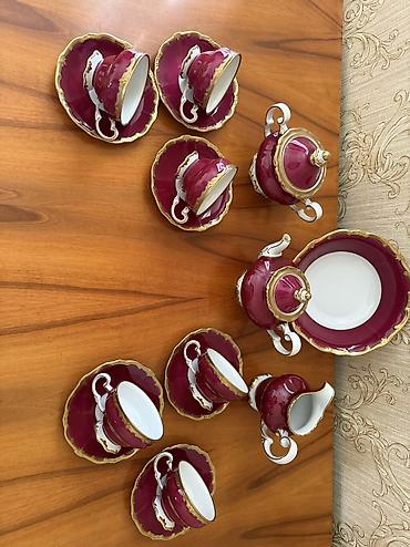 qida məhsullarının topdan satışı: Çay dəsti, rəng - Qırmızı, Weimar, 6 nəfərlik, Almaniya — 2
