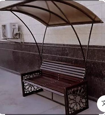 скамейка с козырьком: Скамейка Металл, Со спинкой, С крышей — 6