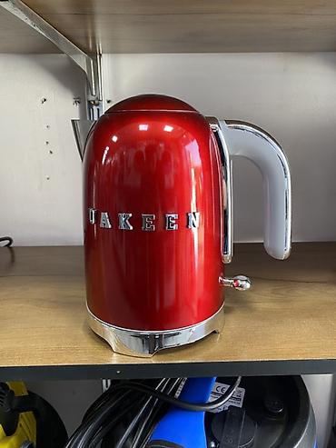 Электрический чайник UAKEEN, красный, стиль ретро. - Корпус с at lalafo.kg Электрический чайник UAKEEN, красный, стиль ретро. - Корпус с