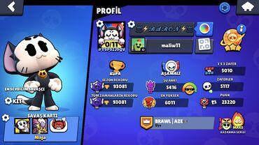 Xbox Series S: Brawl Stars oyun hesabı – yüksək göstəricilərlə dolu profil - Profil