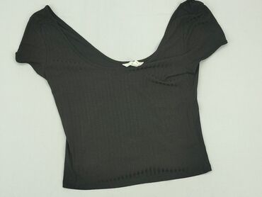 bluzki czarne z falbanką: Blouse, H&M, M (EU 38), condition - Very good