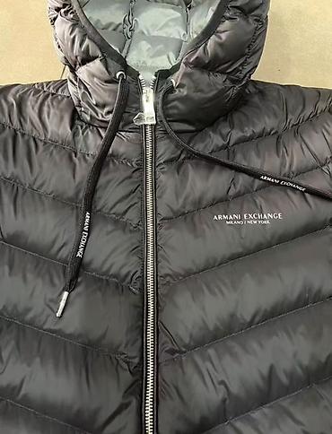 tech fleec: Пуховая куртка Armani Exchange с капюшоном - Цвет: черный, матовый — 2