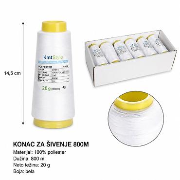 KMT Za baršunasti predivo beli 5201896 Beli konac/končić za šivenje i